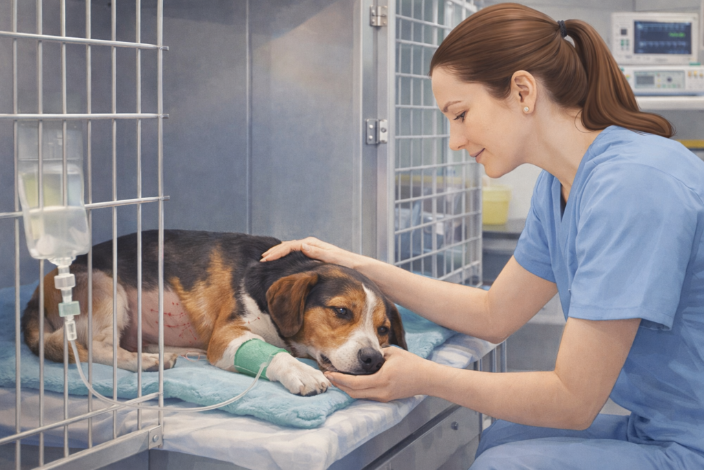 Послеоперационный уход за собакой после хирургии в ветеринарной клинике Лекар-Вет