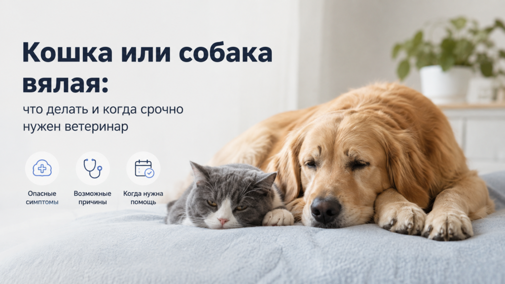 Вялая кошка и собака — когда нужно обратиться к ветеринару